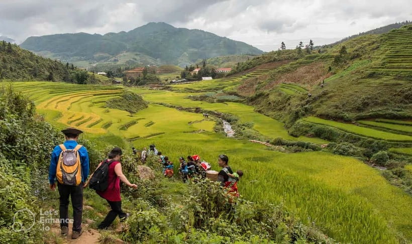 1-Day Sapa Long Trek - Rice Field Terrace, Ethnic Culture - Y Linh Ho and the first village paths