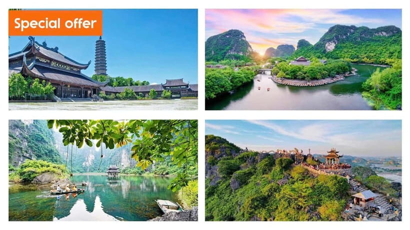 2 Day Ninh Binh: Hoa Lu/Bai Dinh- Trang An/Tam Coc- Mua Cave - Day one: Hoa Lu temples and a sampan ride