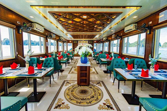 Best seller Halong Bay Day Cruise - Boarding at Tuan Chau and settling in for lunch