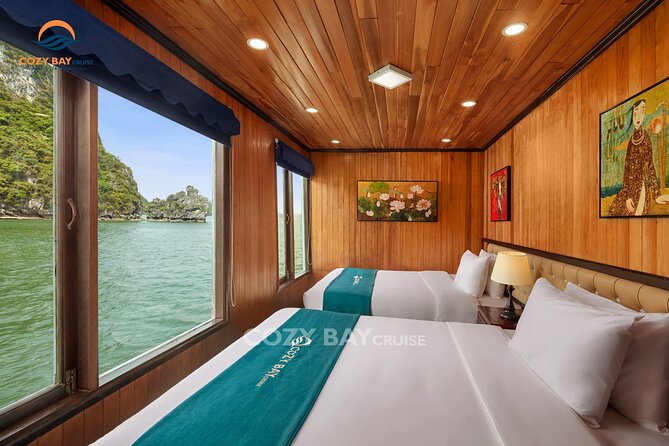 CozyBay Cruise-The Best Small Group 2D/1N inHalong-All inclusive - Day 1: Cave chambers and Ti Top views