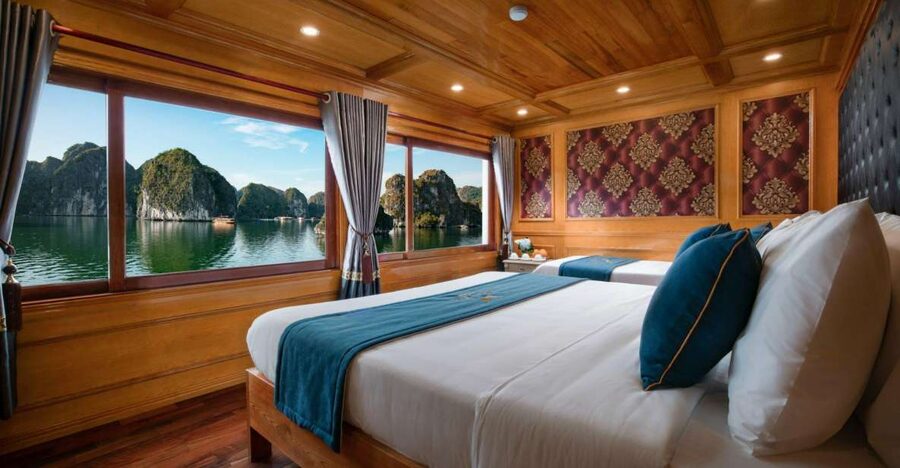From Hanoi: Ha Long & Lan Ha Bay 2-Day Cruise with Meals - A comfortable cabin, not a luxury resort