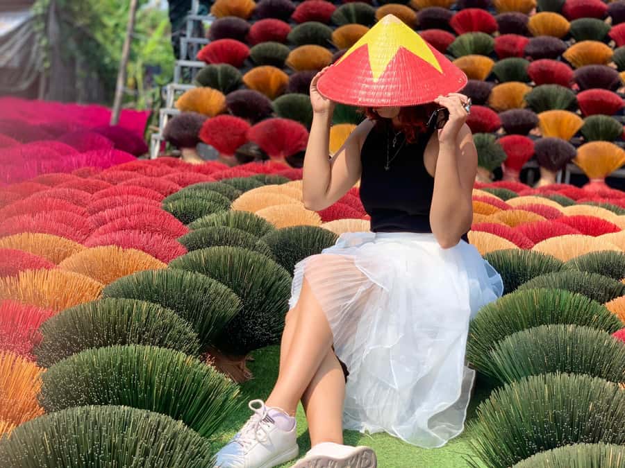 From Hanoi: Incense Village, Conical Hat and HaThai Art Tour - At a glance