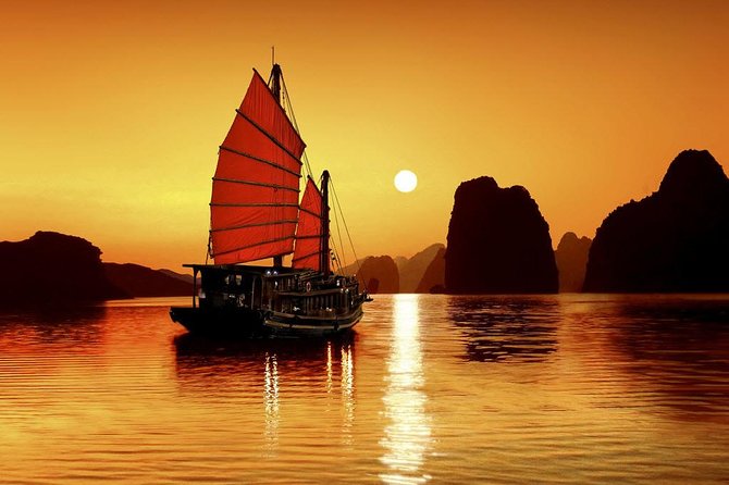 Group Halong Bay Day Cruise Including Hotel Transfers from Hanoi - Cruising among Halong Bay’s limestone formations