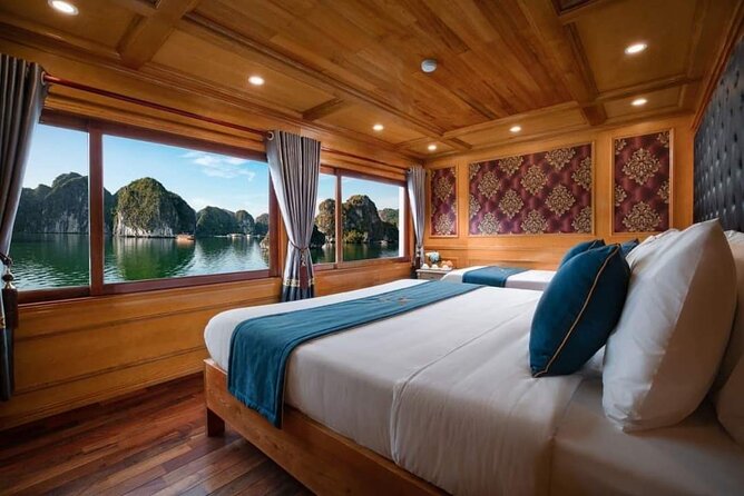 Halong Bay 2 days on classic cruise, small group, biking-kayaking - Sunset, a cooking demonstration, and dinner on board