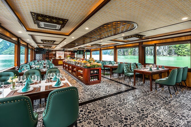Halong bay 5star Cruise Day Trip: Buffet lunch & Limousine bus - Cooking class and sunset on the return