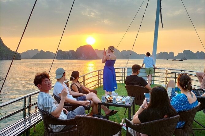 Halong Bay Day Tour 6Hour Deluxe Cruise Limousine Bus Small Group - Ti Top Island: beach time or a climb