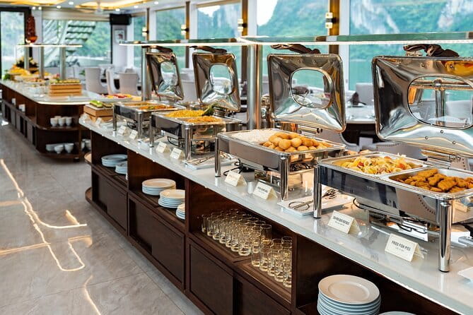 Halong Bay Day Tour Luxury Cruise With Jacuzzi and Buffet Lunch - Six hours among Halong Bay’s limestone islands