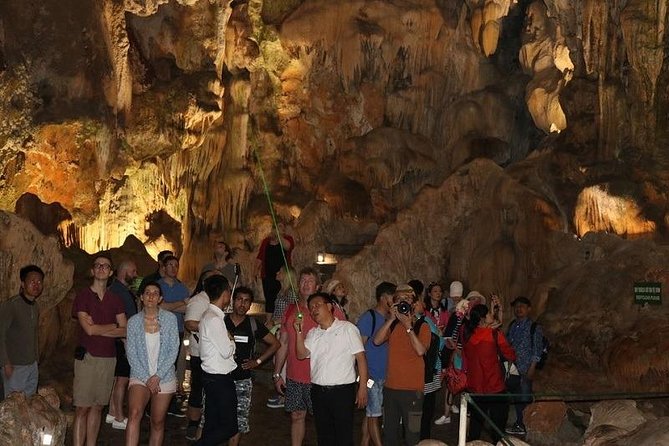 Halong Islands, Cave, Kayak, Bamboo Day Tour w Dragonfly Cruise - Thien Cung Cave’s stalactites and limestone forms