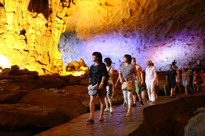 Halong Luxury Cruise Full Day Tour from Hanoi: All Inclusive - Sung Sot Cave rewards the uphill walk