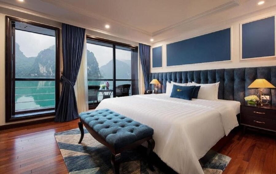 Hanoi: 2-Day Halong & Lan Ha Bay 5-Star Cruise with Balcony - Day one: caves, beach time, and sunset