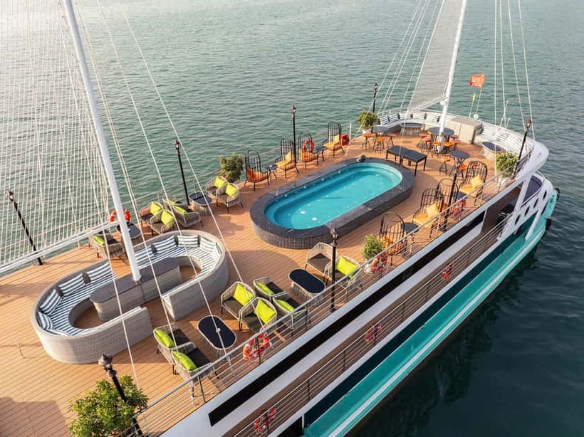 Hanoi: Ha Long Bay Full Day Trip - Amethyst Luxury Cruise - Limestone landmarks from the deck