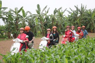 Hanoi Vespa Countryside Tour With Female Ao Dai Riders Half Day