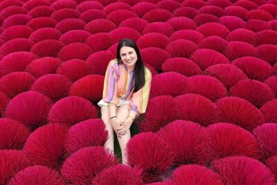 Incense Village, Conical Hat, Lacquer Art, SMALL GROUP From Hanoi