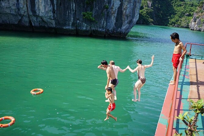 Lan Ha Bay Full Day Boat Tour from Hanoi/ Cat Ba - Kayak through caves, then sit down to lunch