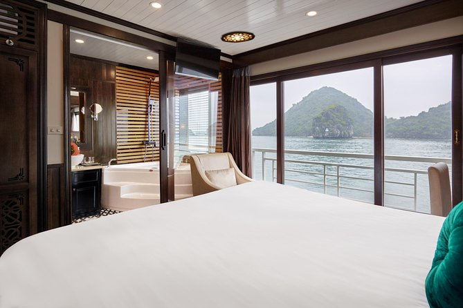 Overnight Luxury 5 Star Alisa Cruise with Meals, Kayak or Bamboo Boat - Sunset on deck and an evening aboard