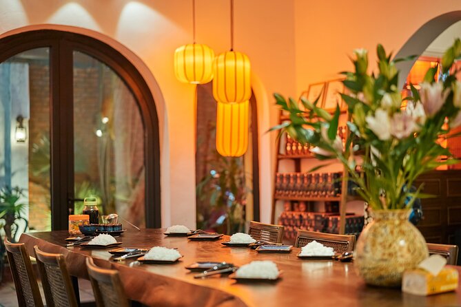 Rose Kitchen Hanoi: Market, Cooking & Culture Tour + Free PickUp - Cooking and eating at the villa