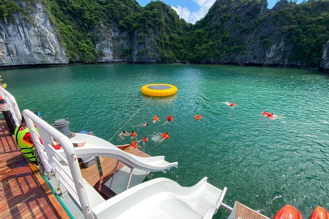The Halong Catamaran Premium Day Cruise From Ha Long Bay - Swimming and play in Lan Ha Bay